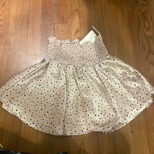 Karlie Pink Dotted Silk Skort